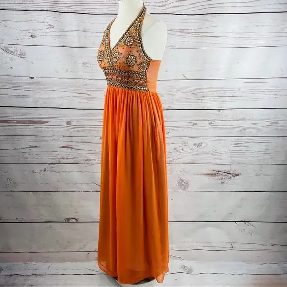 adrianna papell halter beaded dress 1920s Style Wedding Dress DC6500  Saja Wedding